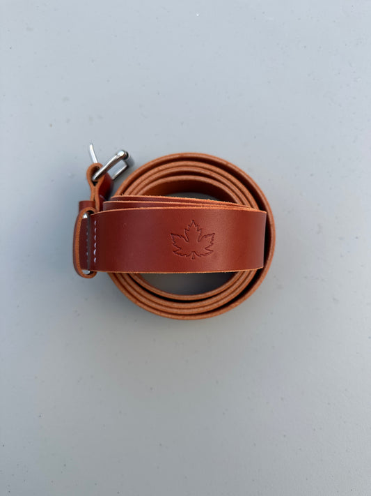 Full Grain Chestnut Leather Belt