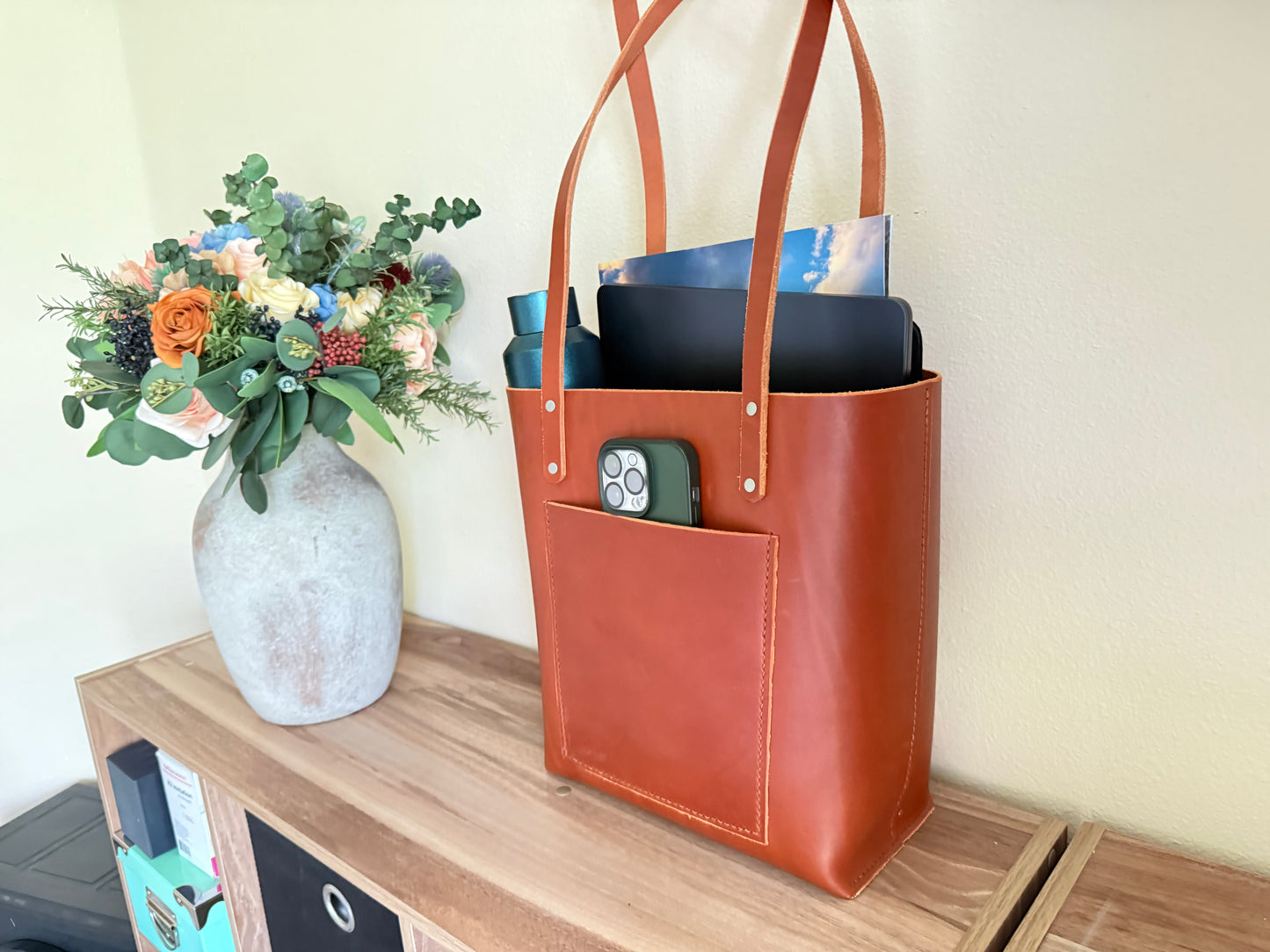 Handmade Leather Tote Bag